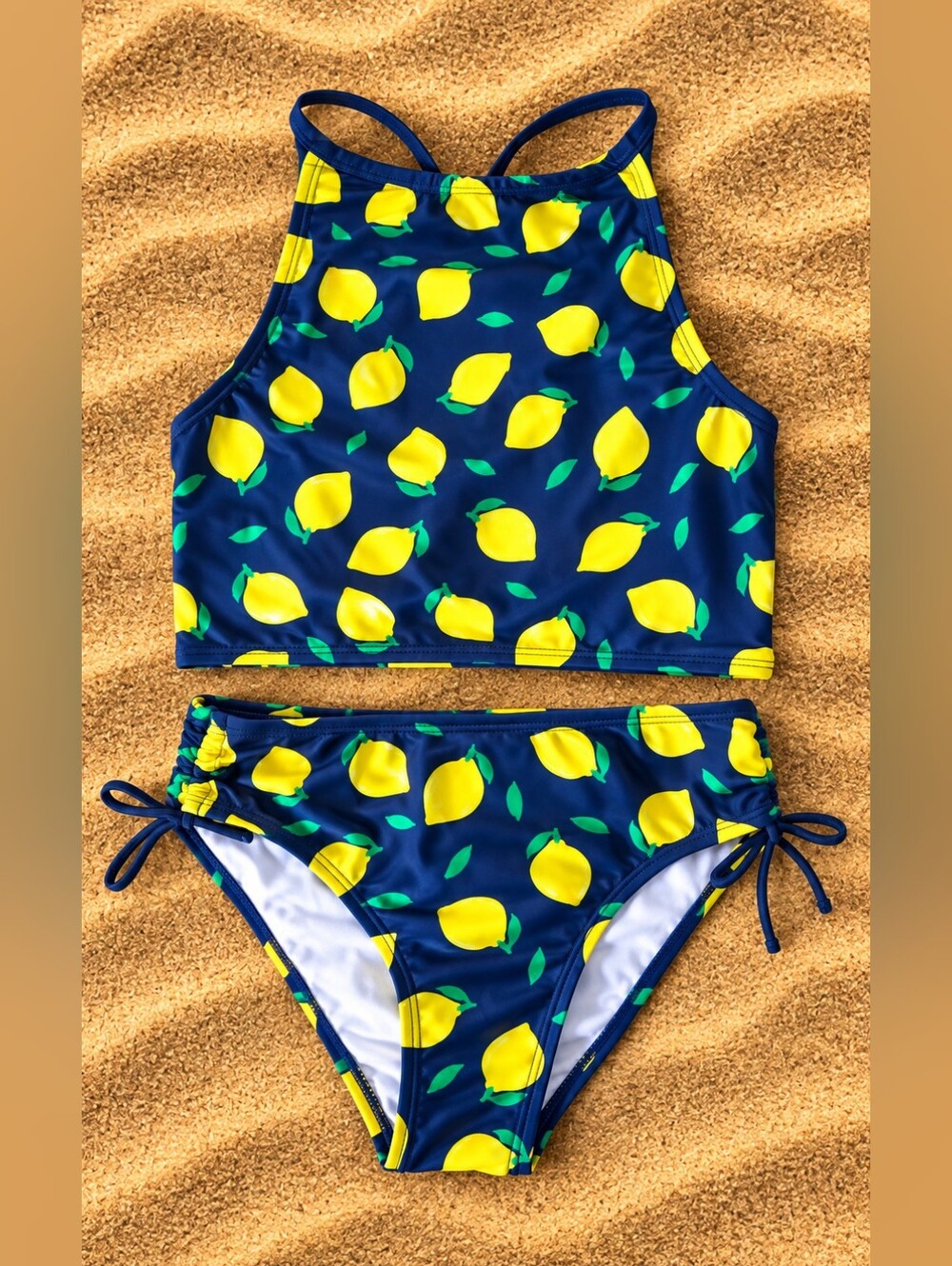 Kanu Surf Girls Size 12 Lemonade 2 Piece Swimsuit NWT